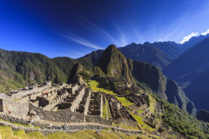 Stunning view of Machu Picchu archeological site in Cuzco Cuzco province, Peru.